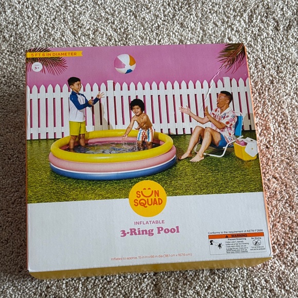 Inflatable 3-Ring Pool - Multicolor - Picture 1 of 1